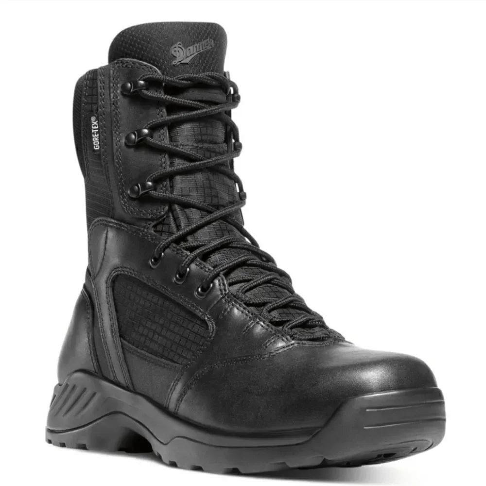 Danner Kinetic Side Zip 8” Black Leather Gore-Tex Combat Boots Sz 10